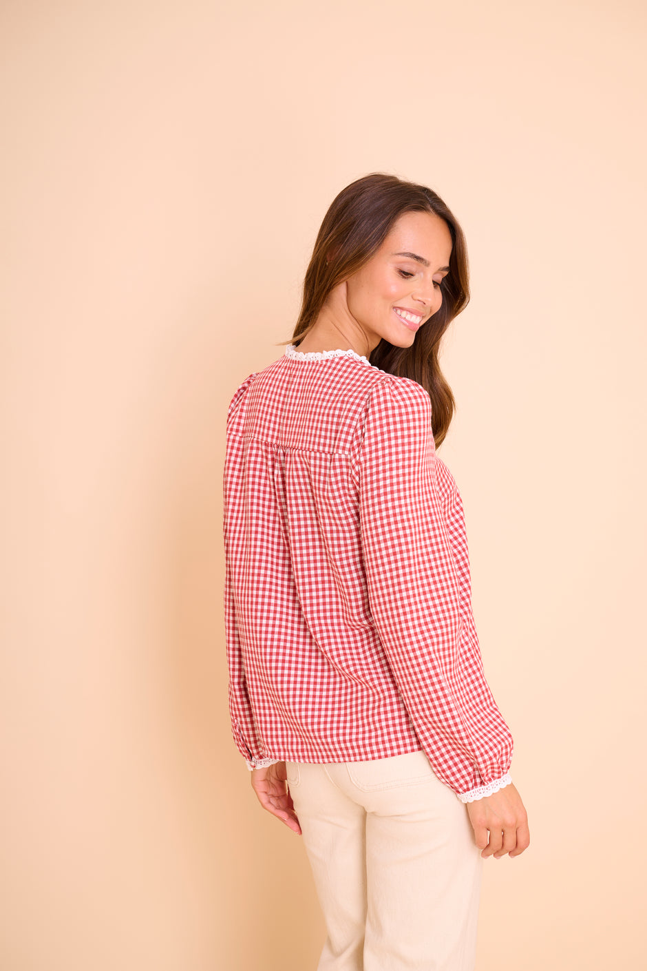 Blouse Vichy Amel Rouge
