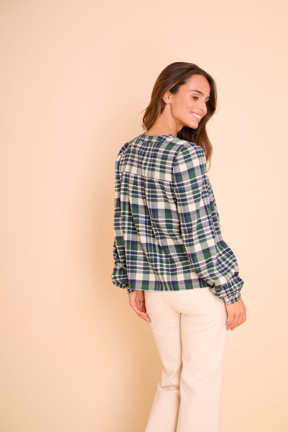 Chemise Tamanna Vert et Marine