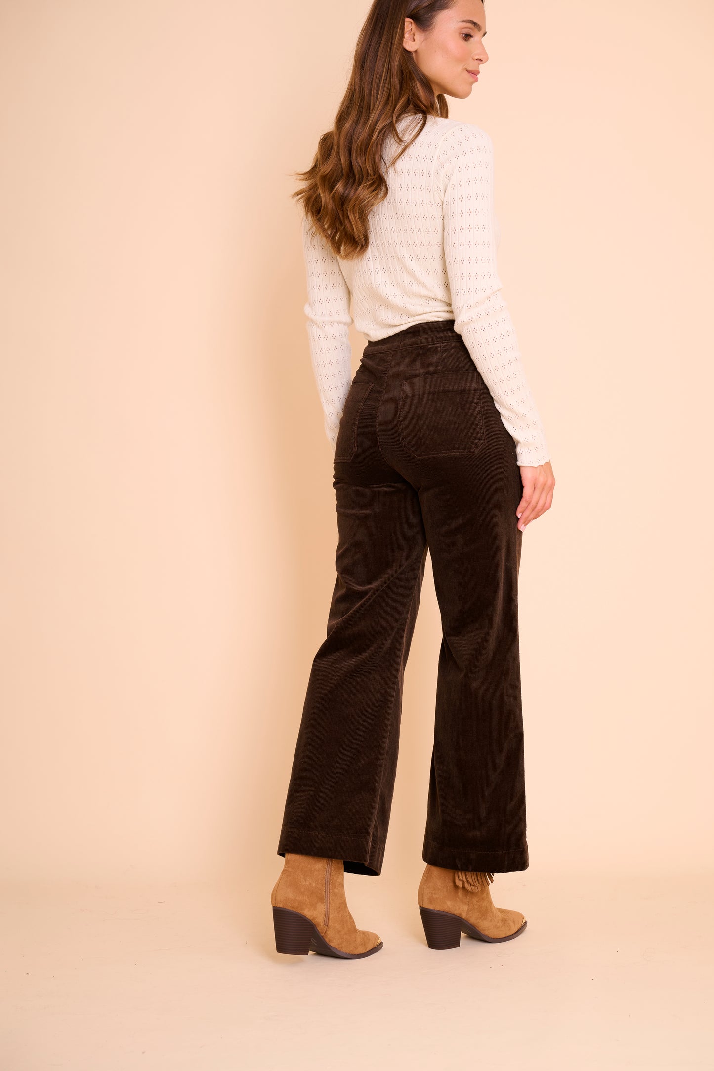 Pantalon Victorine velours Choco