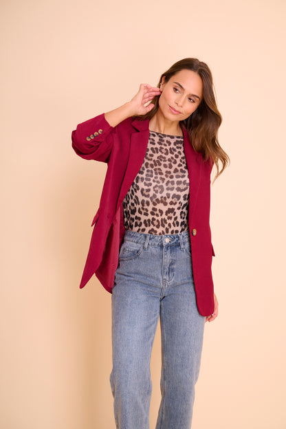Blazer Dores Bordeaux