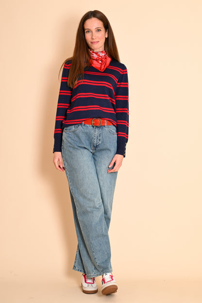 Pull Laora Marinière Rouge