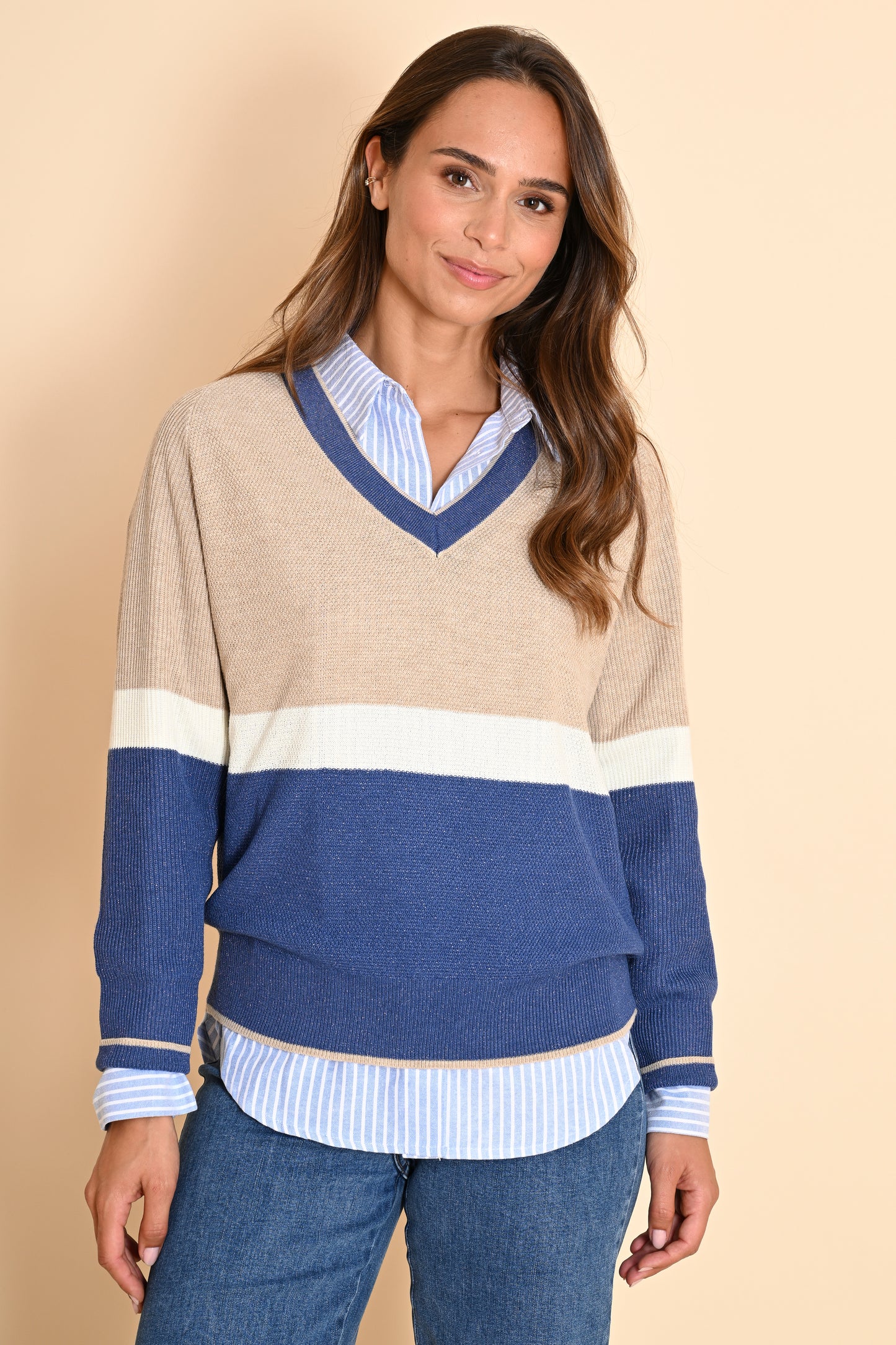 Pull Lesia Bleu Beige