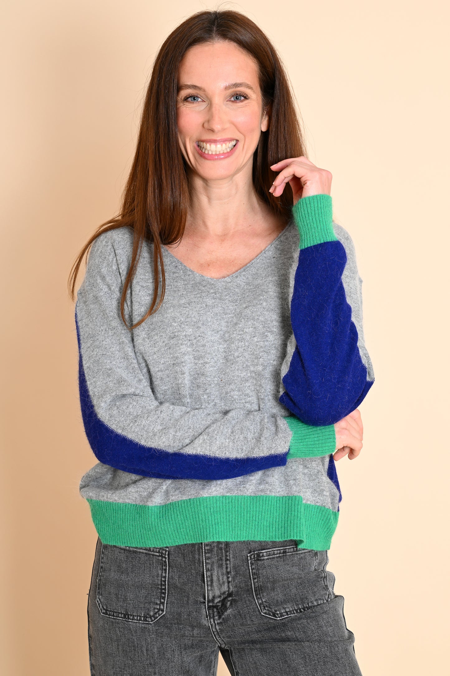 Pull Lysea Gris Bleu