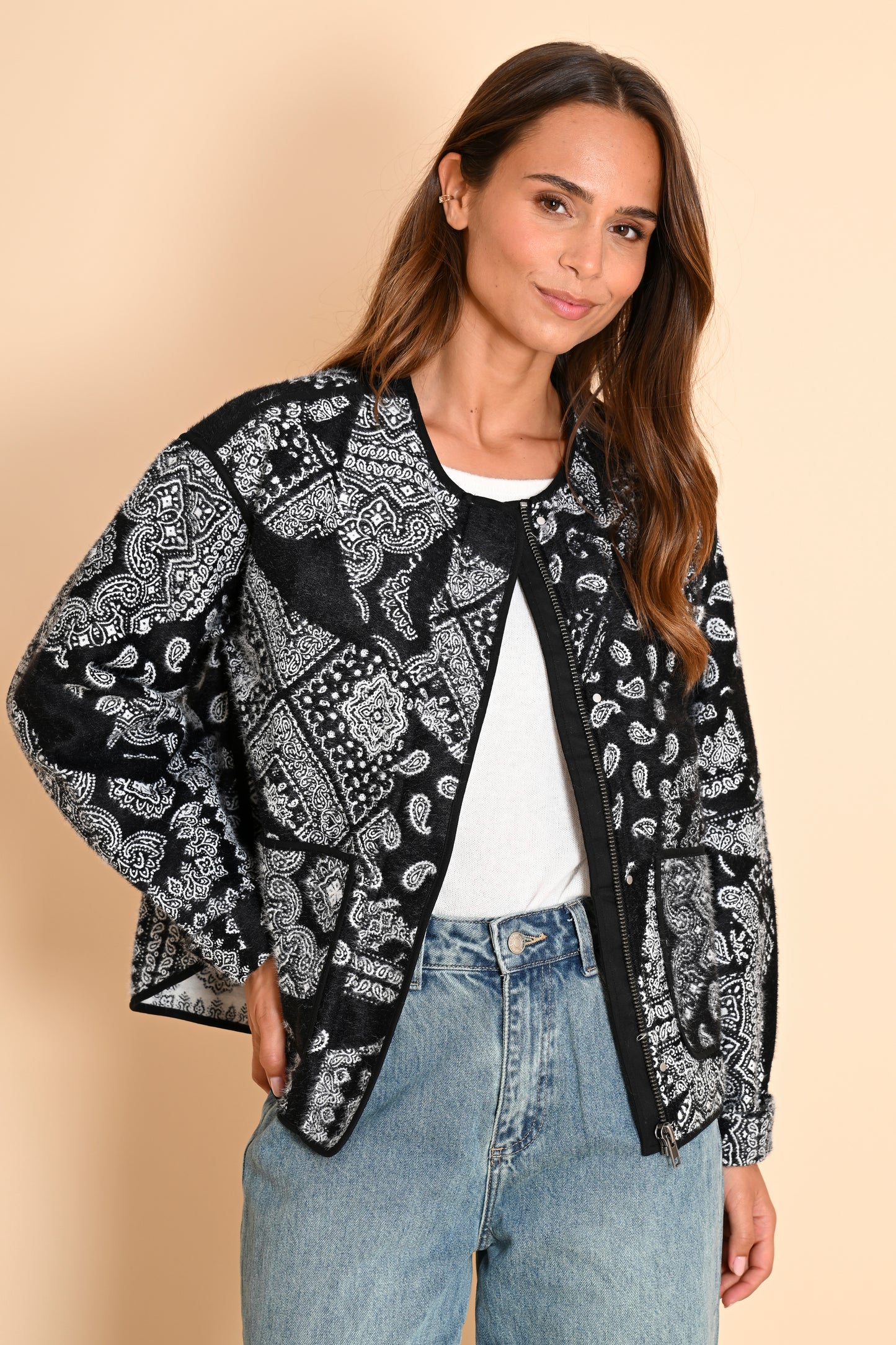 Veste Viola Imp Cachemire