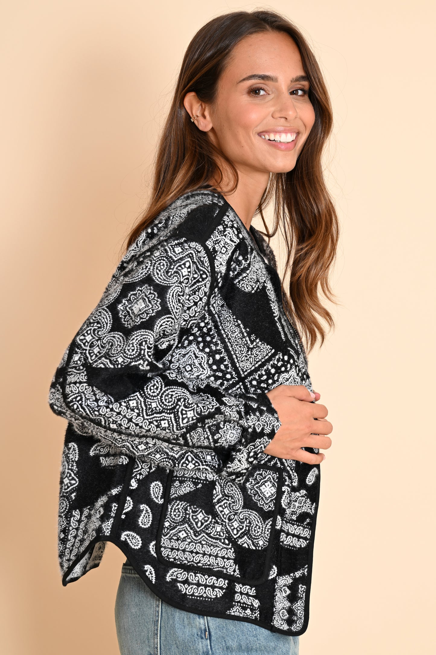 Veste Viola Imp Cachemire