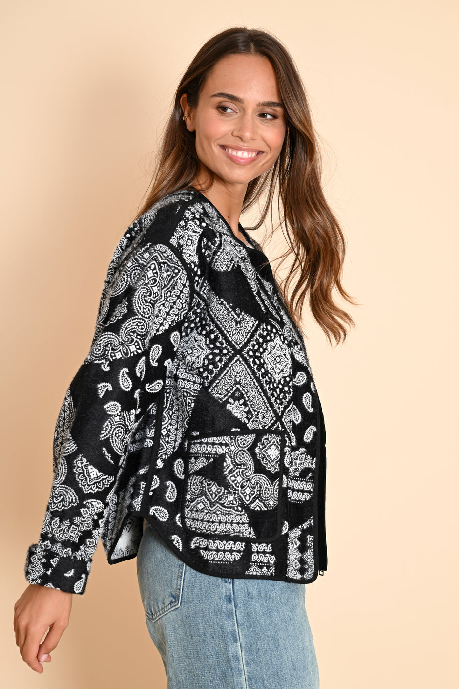 Veste Viola Imp Cachemire