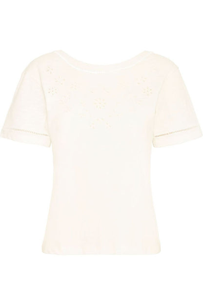 T-shirt Broderie Olya Ecru Brodé