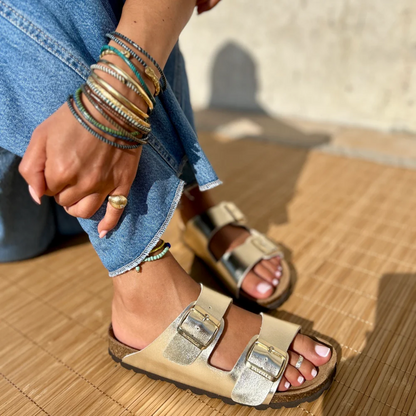 Sandales Joy Métal Doré