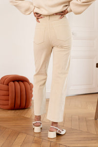 Pantalon Solange velours beige