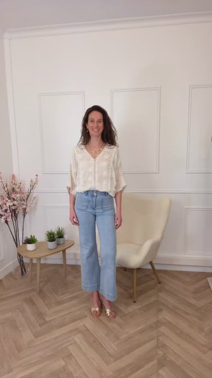 Blouse Element Broderie Ecru