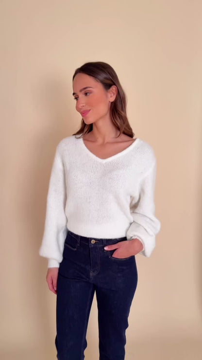 Pull Dabria Ecru