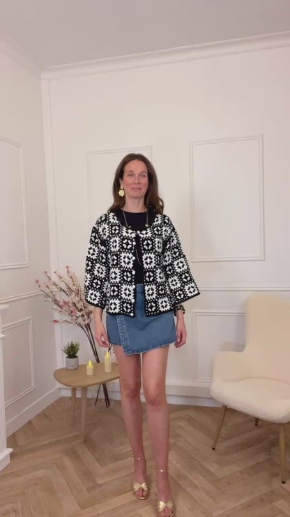 Veste Bandie Noire et Blanche