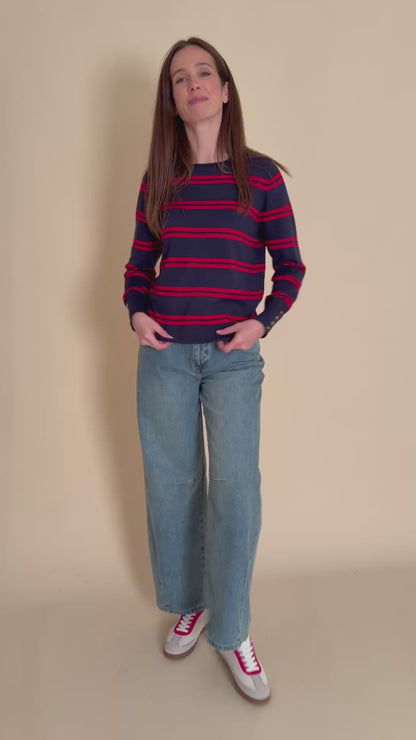 Pull Laora Marinière Rouge