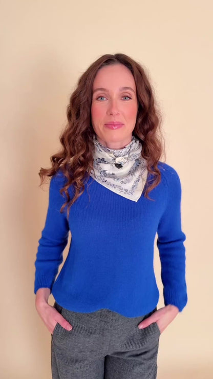 Pull Maryah ajouré Bleu